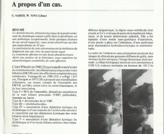 Cholédocèle révélé par une crise pancréatite aigue